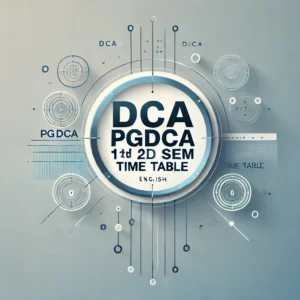 DCA PGDCA Exam Time Table Dec 2024