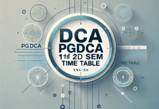 DCA PGDCA Exam Time Table may jun 2025